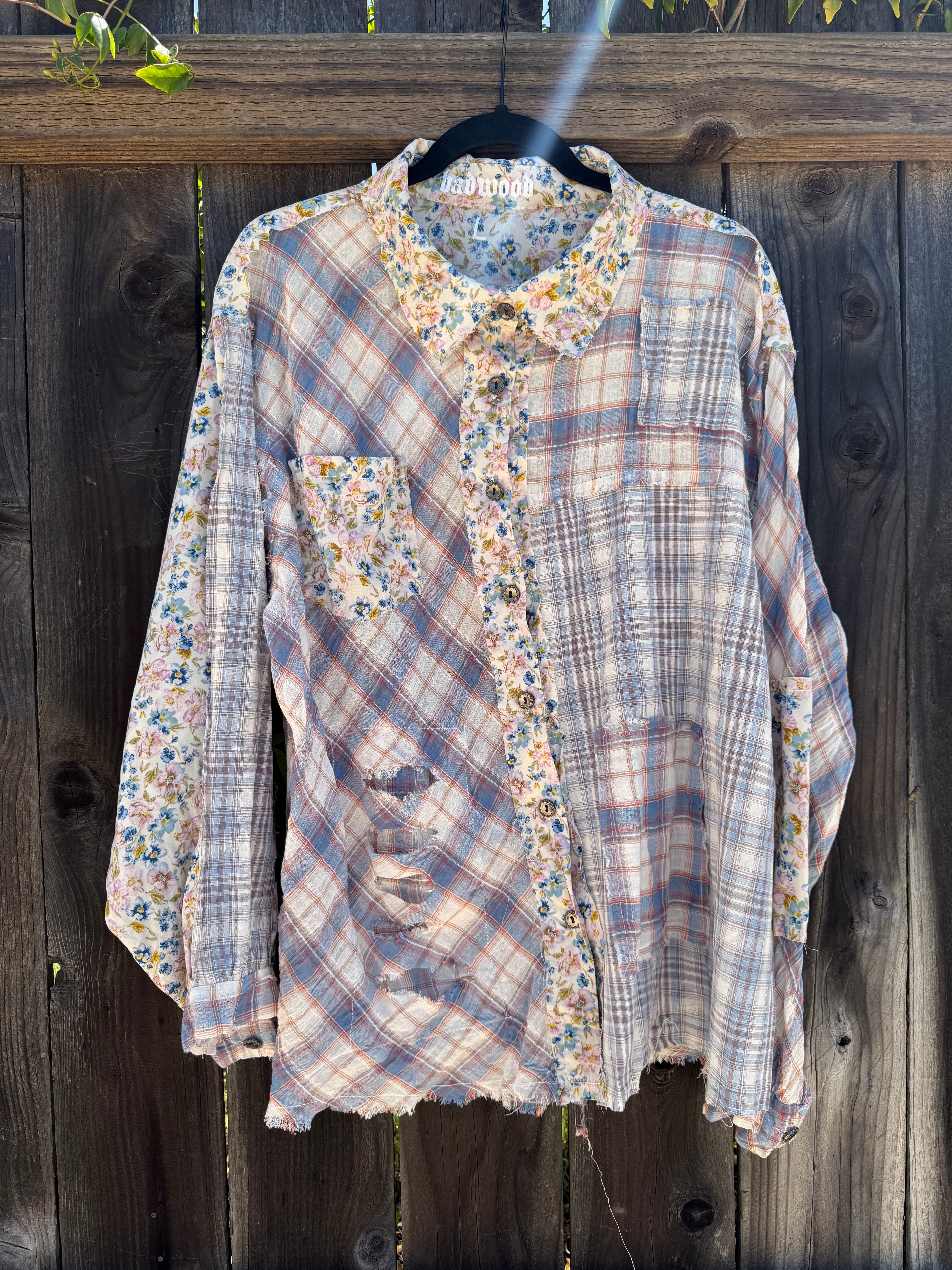 "MOTHERTRUCKING" Flannel in BABYBLUES