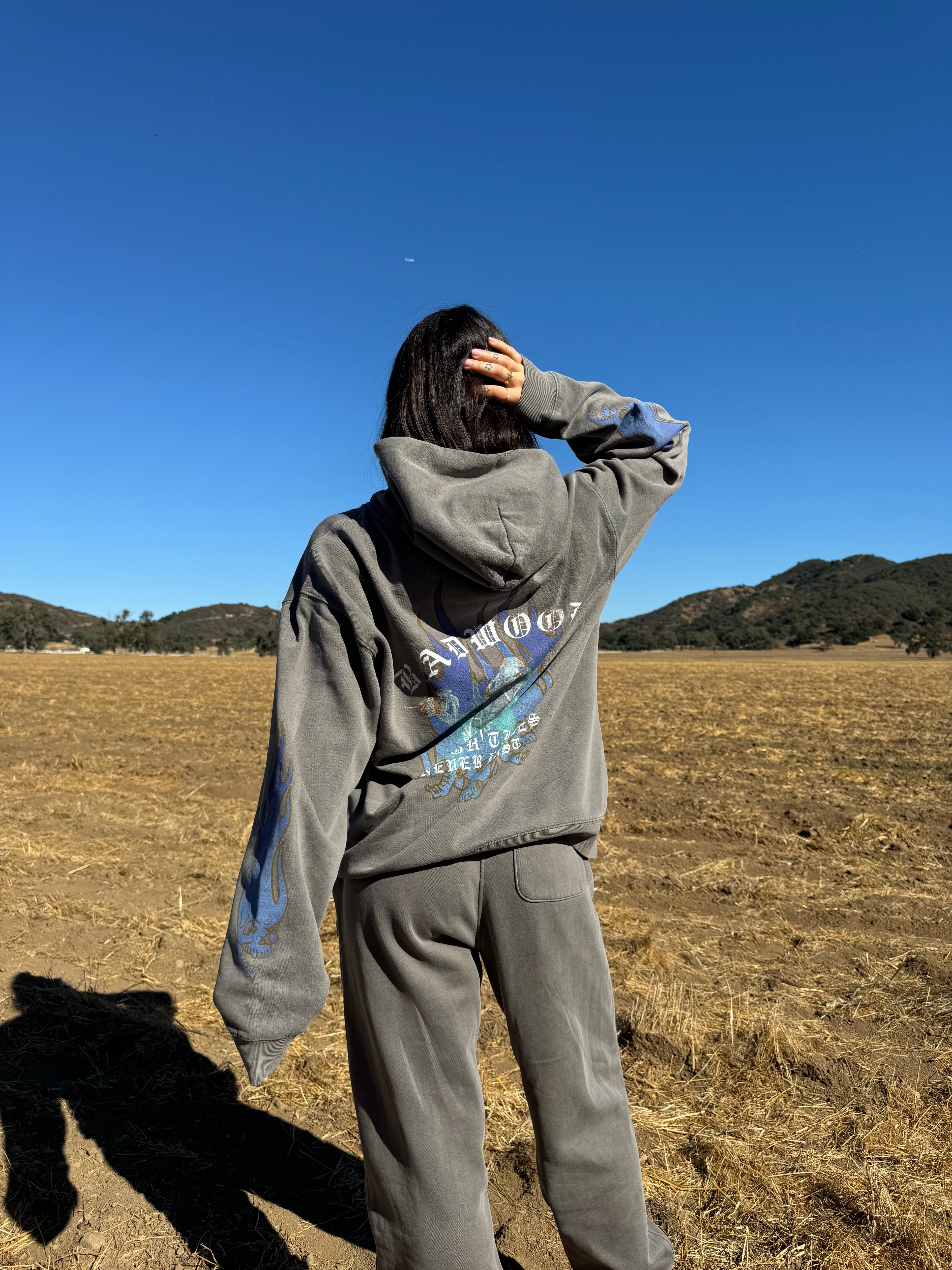 "TOUGH TIMES" Hoodie in BURNOUT