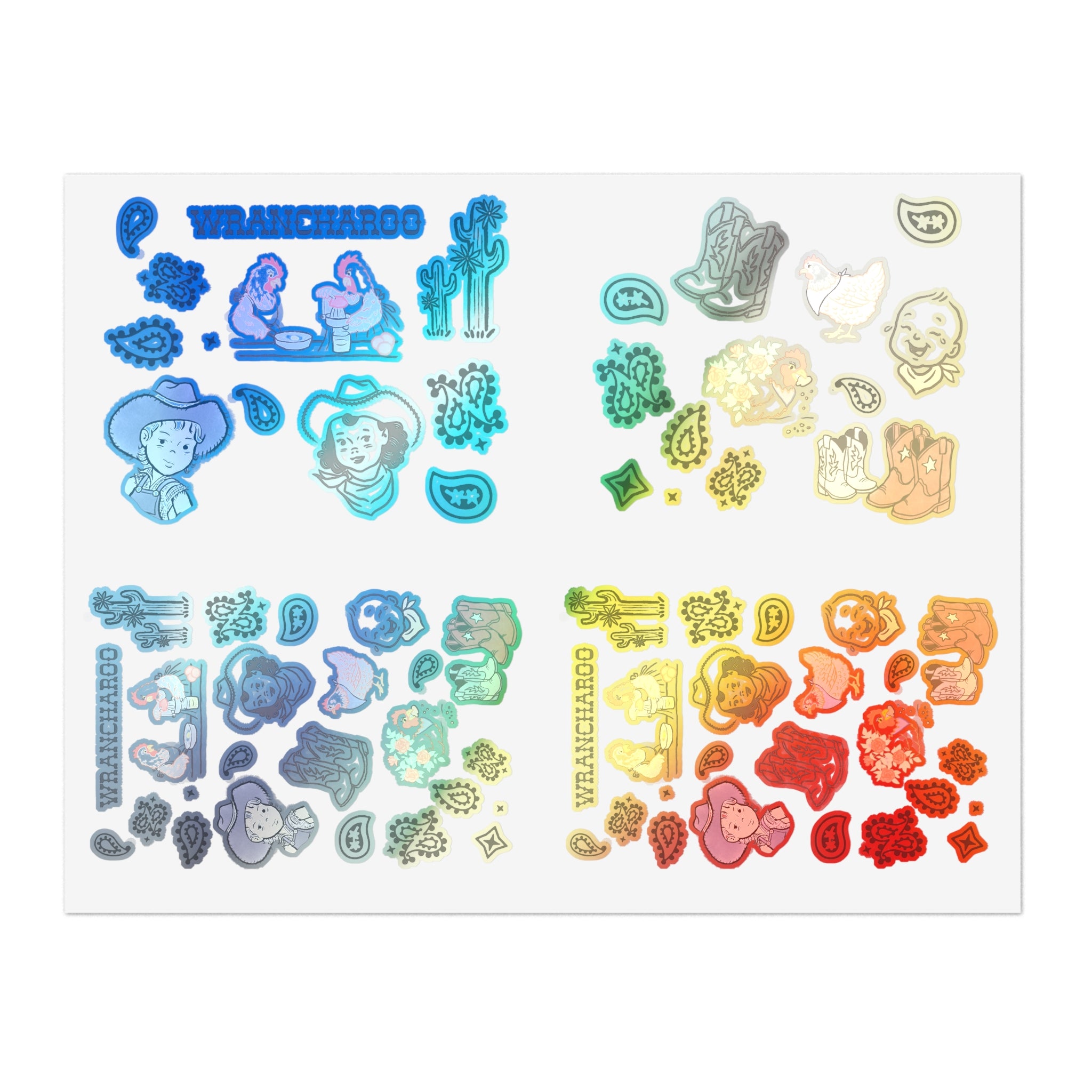 WRANCHAROO - Sticker Sheet Bundle, 5pcs