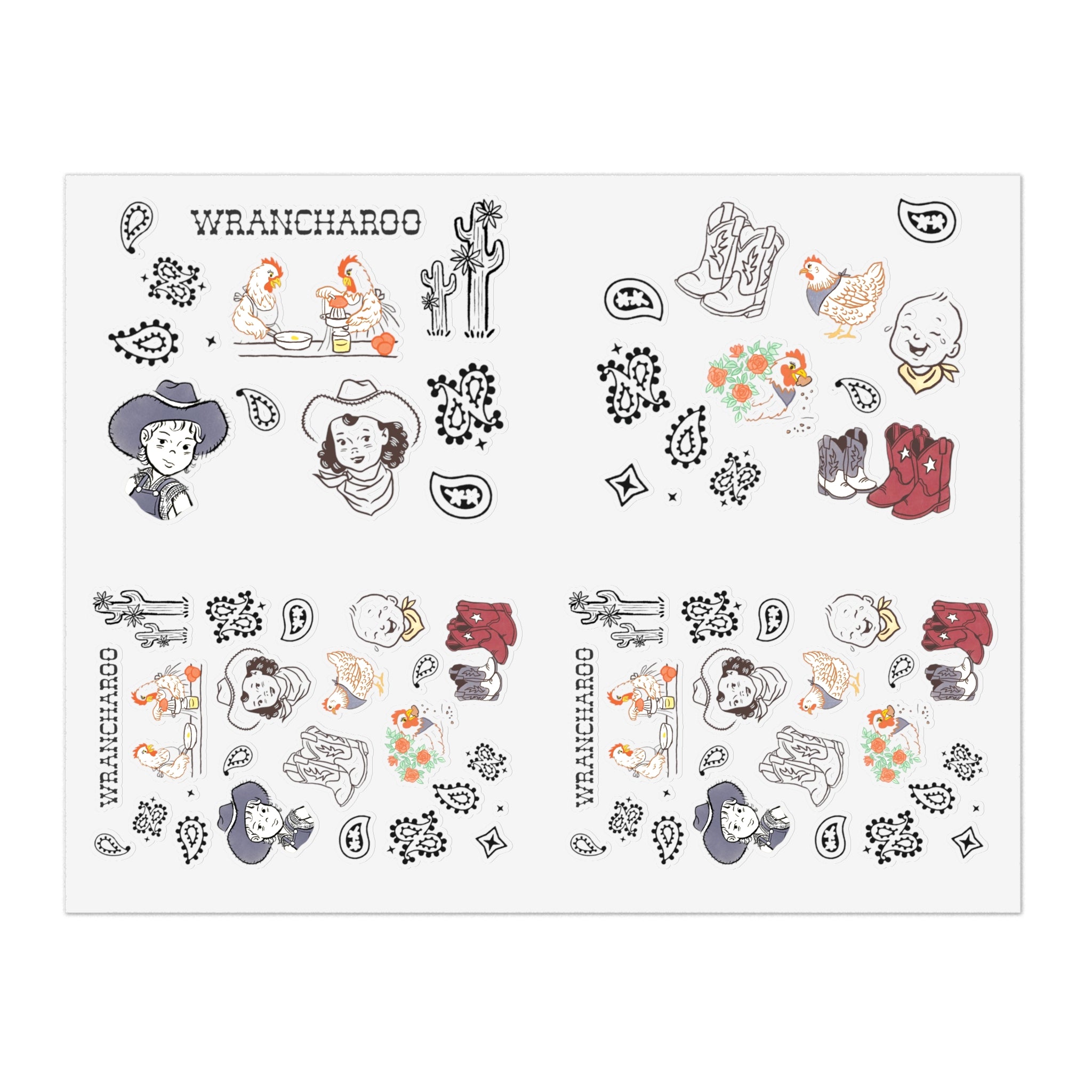 WRANCHAROO - Sticker Sheet Bundle, 5pcs