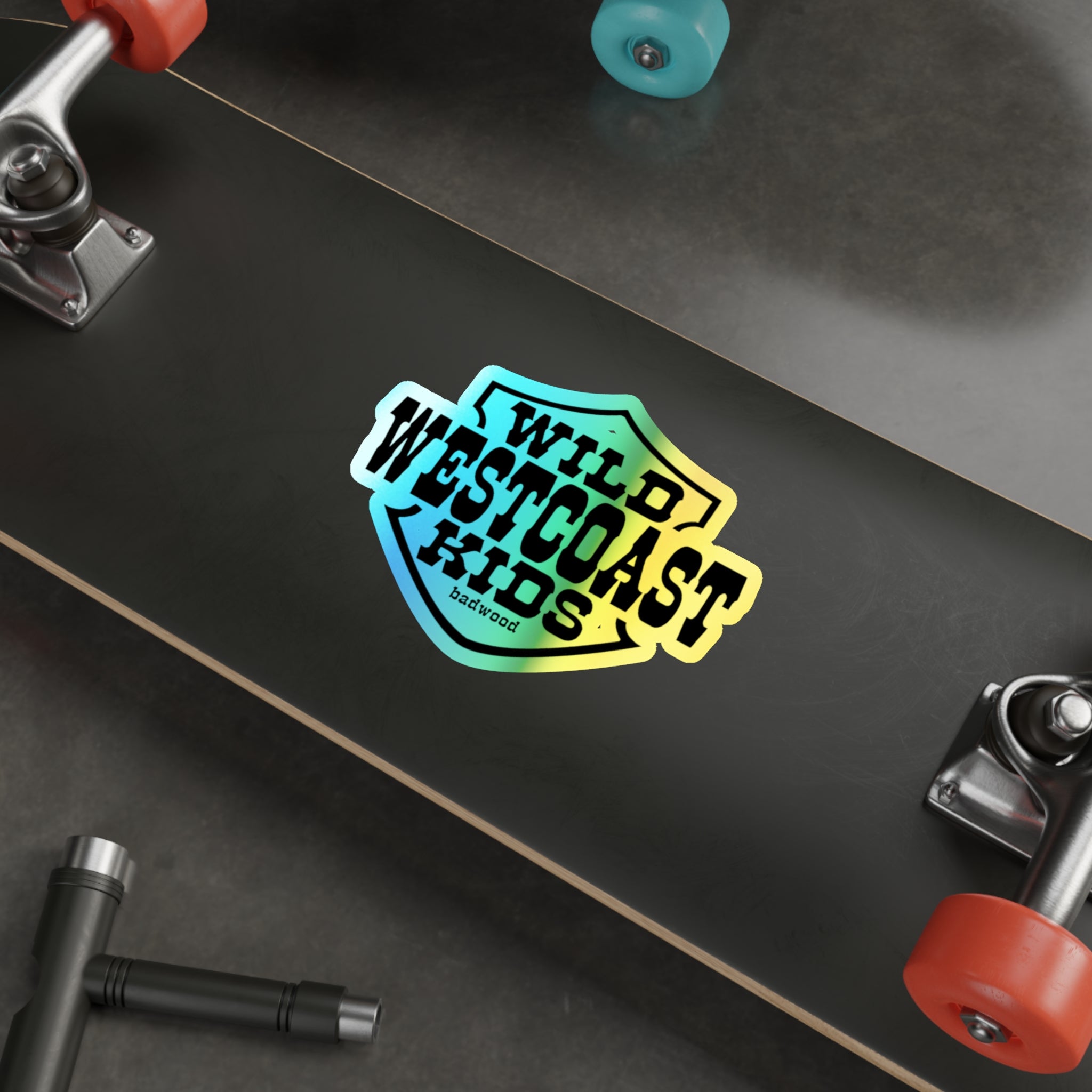 "WILD WEST COAST KIDS" - Holographic Sticker