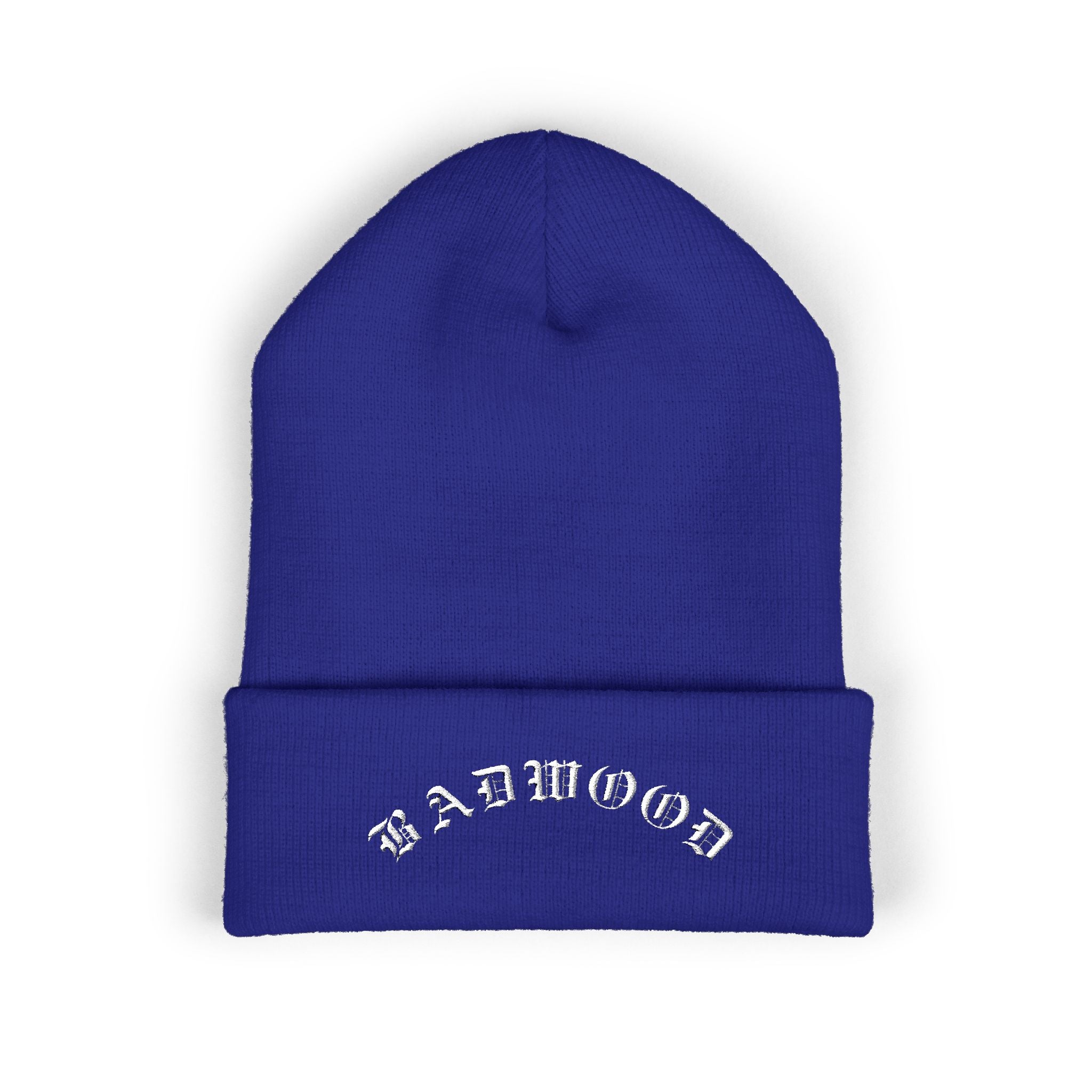 "OLD ENGLISH" - Embroidered Cuffed Beanie