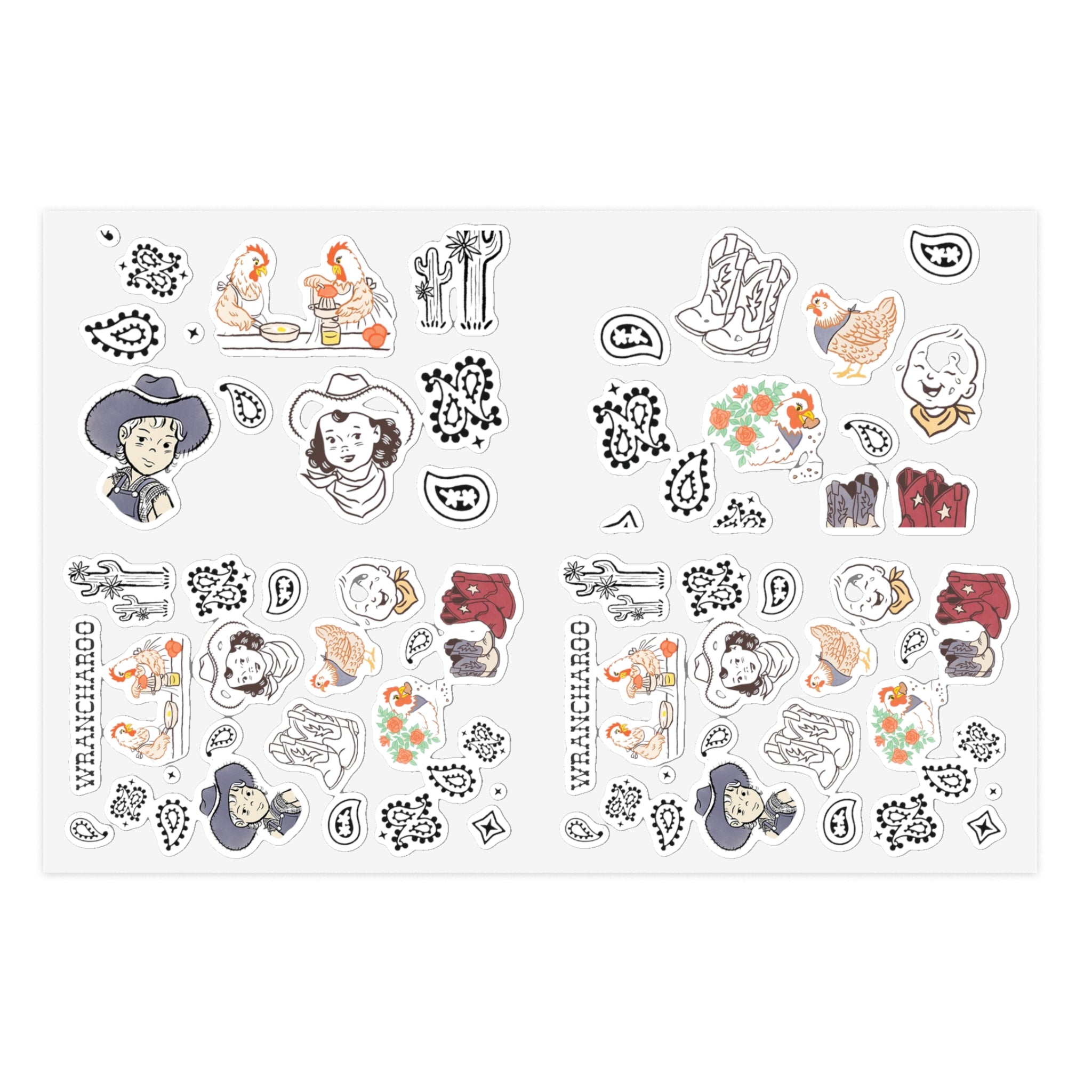 WRANCHAROO - Sticker Sheet Bundle, 5pcs