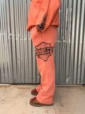 "MOTOR JUNKIES" SWEATPANTS in VINTAGE ORANGE