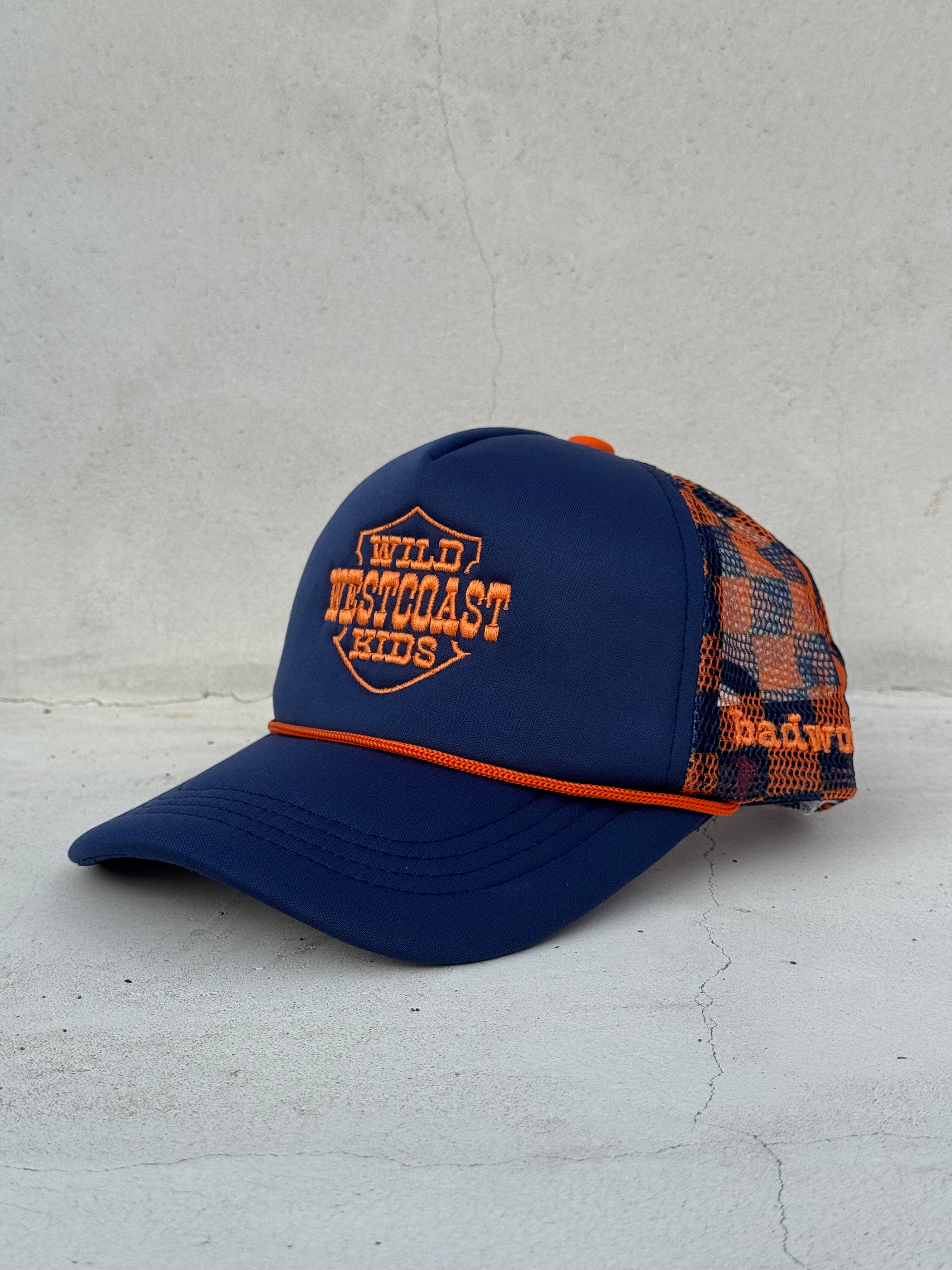 "WILD WEST COAST KIDS" Mid-Profile Trucker in NAVY