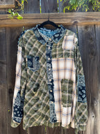 "MOTHERTRUCKING" Flannel in OLIVE