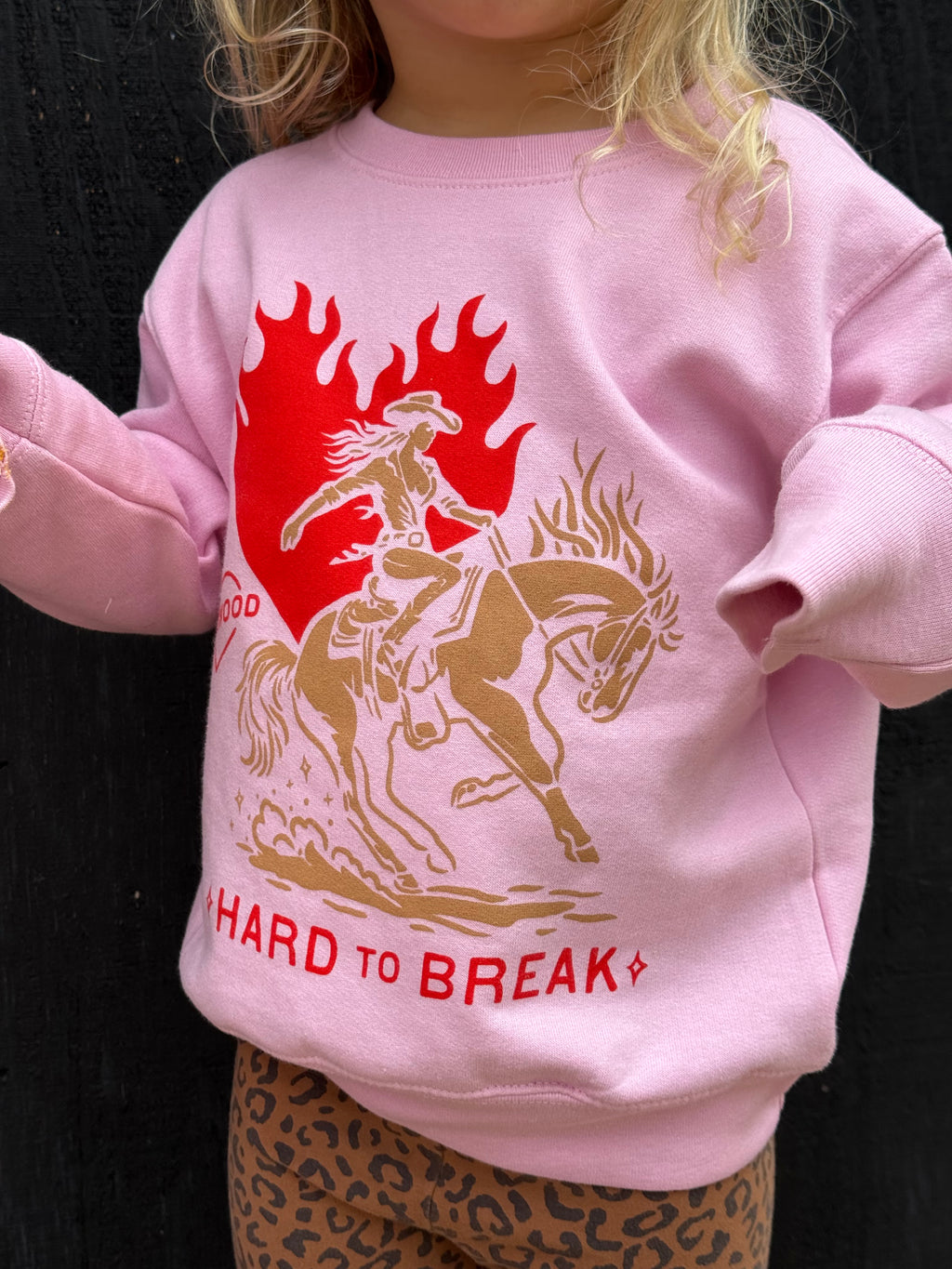 "HARD TO BREAK" KIDS' CREWNECK