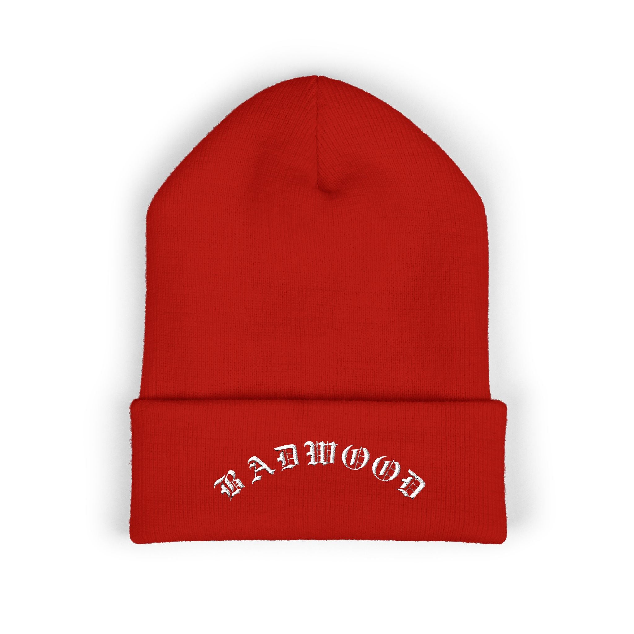 "OLD ENGLISH" - Embroidered Cuffed Beanie