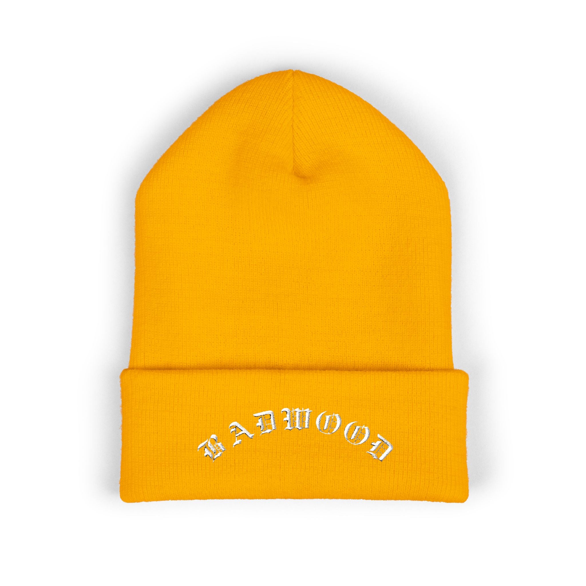 "OLD ENGLISH" - Embroidered Cuffed Beanie