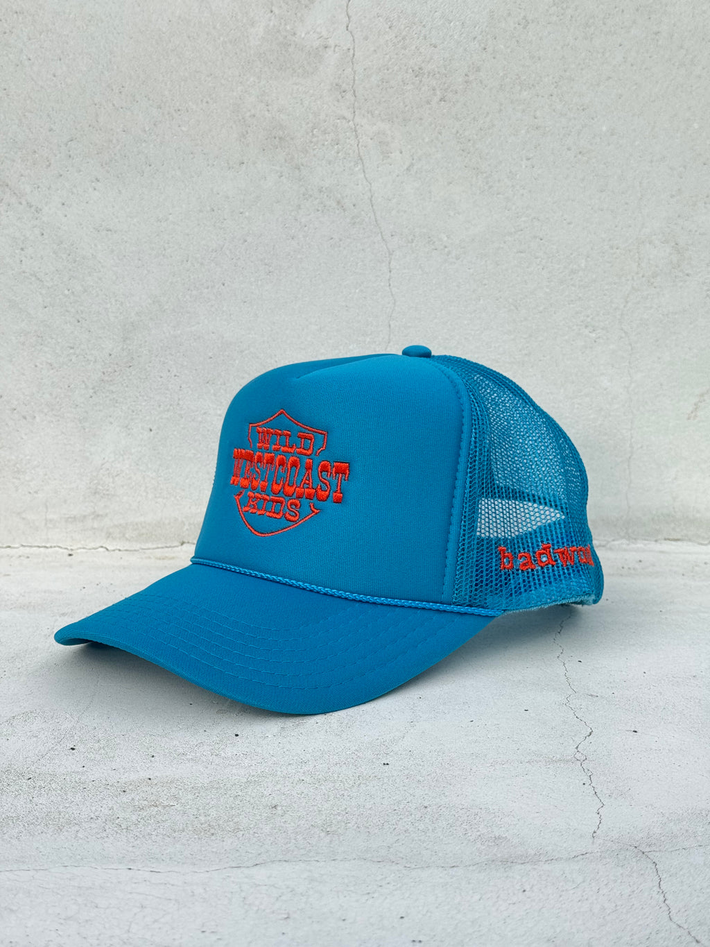 "WILD WEST COAST KIDS" Adult Trucker in TURQUOISE
