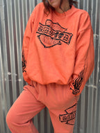 "MOTOR JUNKIES" CREWNECK in VINTAGE ORANGE