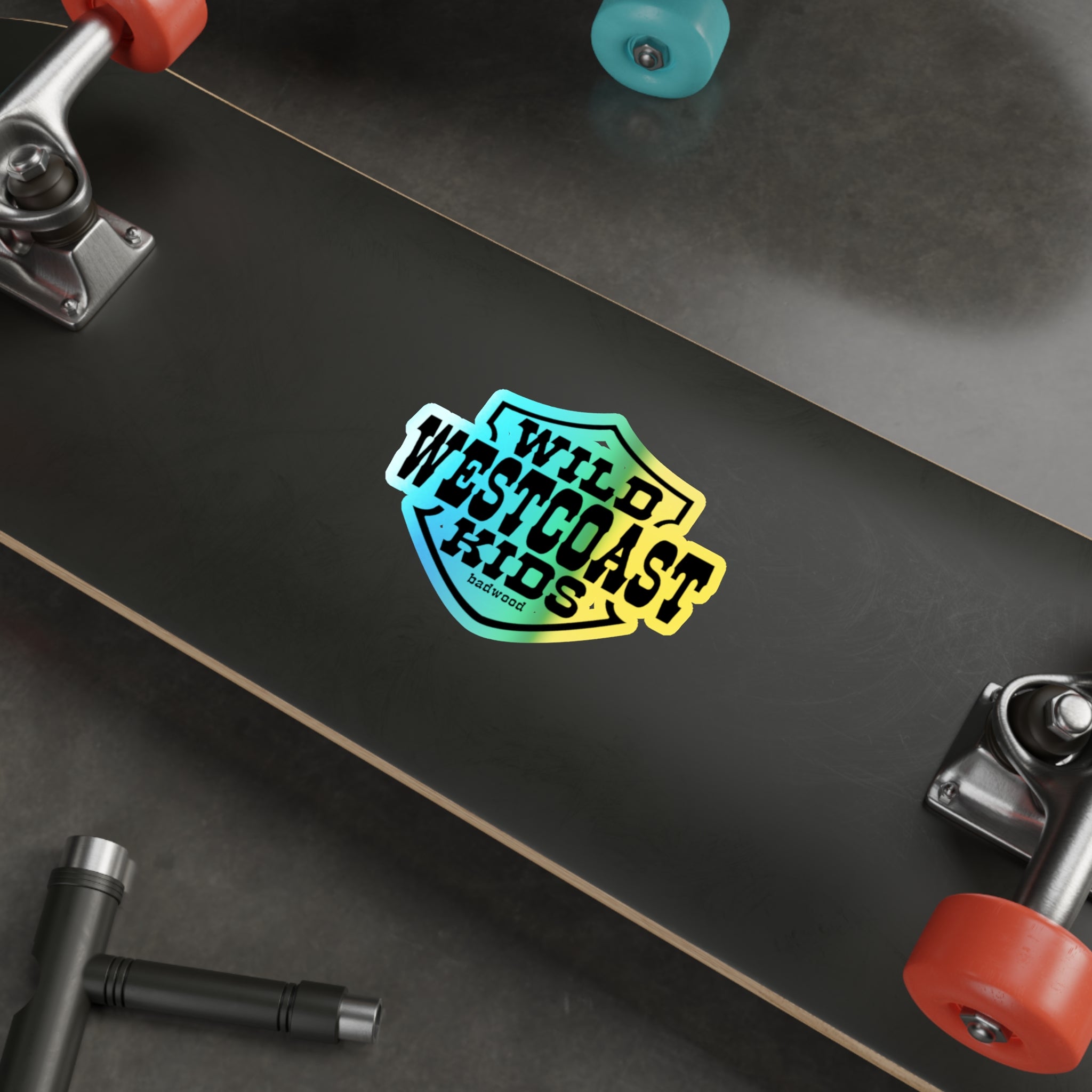 "WILD WEST COAST KIDS" - Holographic Sticker