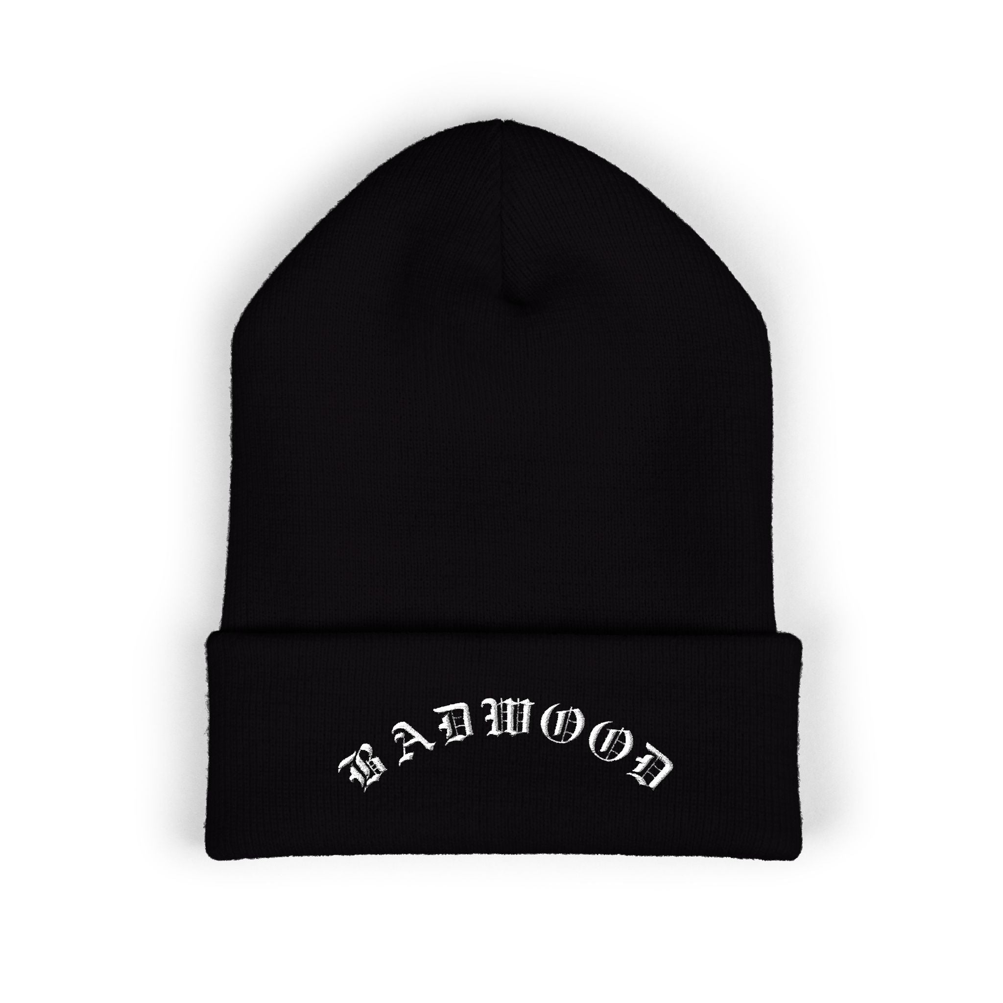 "OLD ENGLISH" - Embroidered Cuffed Beanie