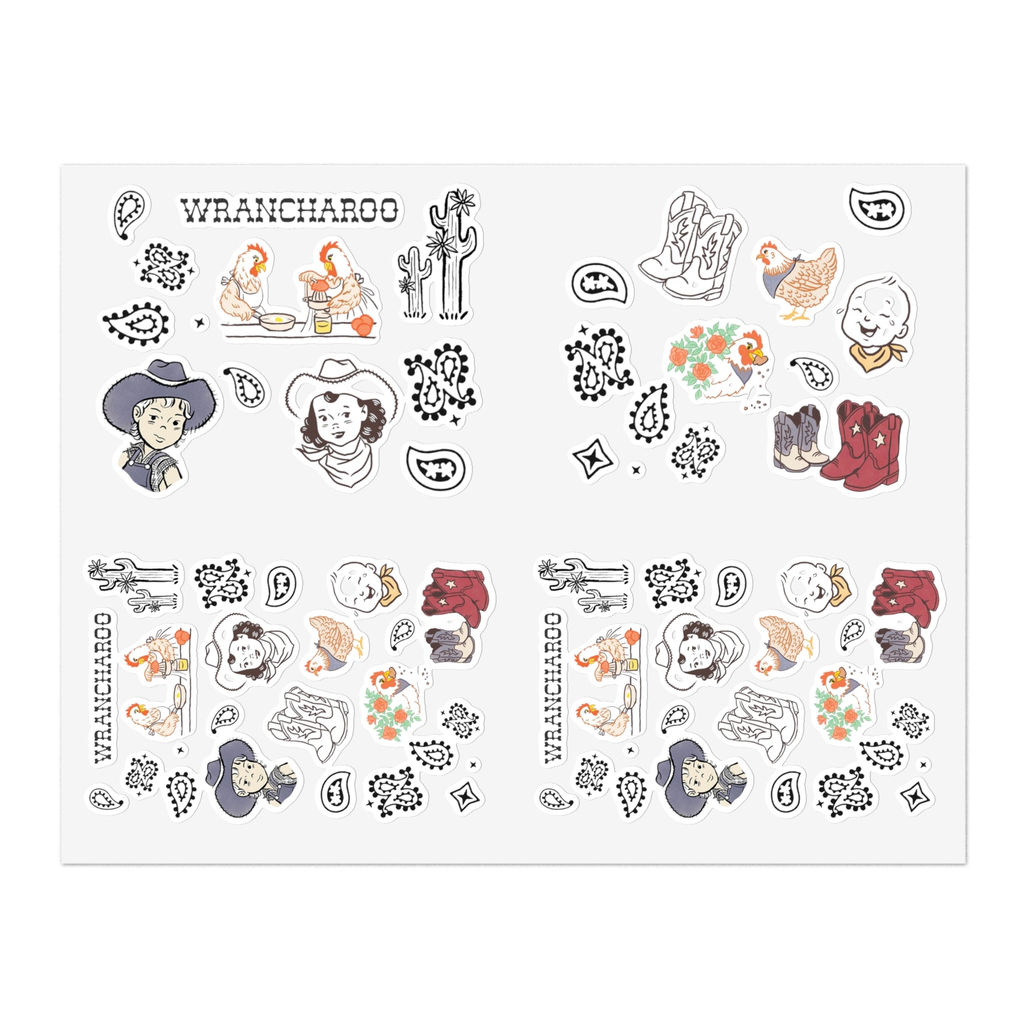 WRANCHAROO - Sticker Sheet Bundle, 5pcs