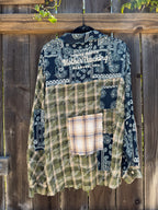 "MOTHERTRUCKING" Flannel in OLIVE