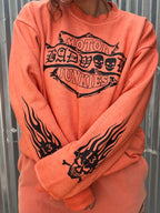 "MOTOR JUNKIES" CREWNECK in VINTAGE ORANGE