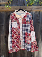 "MOTHERTRUCKING" Flannel in MAROON