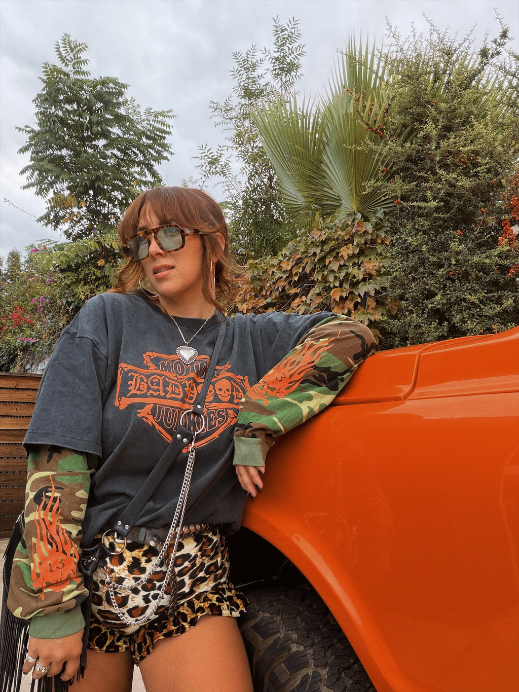 "MOTOR JUNKIES" Layered Long Sleeve