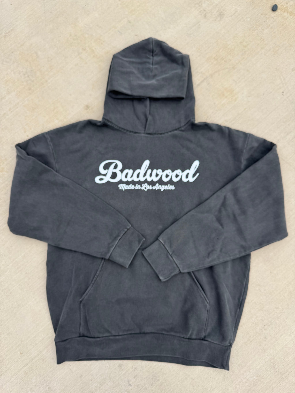 O.G. SCRIPT HOODIE in PIGMENT BLACK