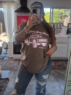 "MOTHERTRUCKER" Unisex Tee in VINTAGE LEOPARD