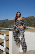 "PAISLEY" FLANNEL CROP ZIP