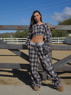 "PAISLEY" FLANNEL CROP ZIP