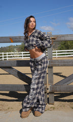 "PAISLEY" FLANNEL CROP ZIP