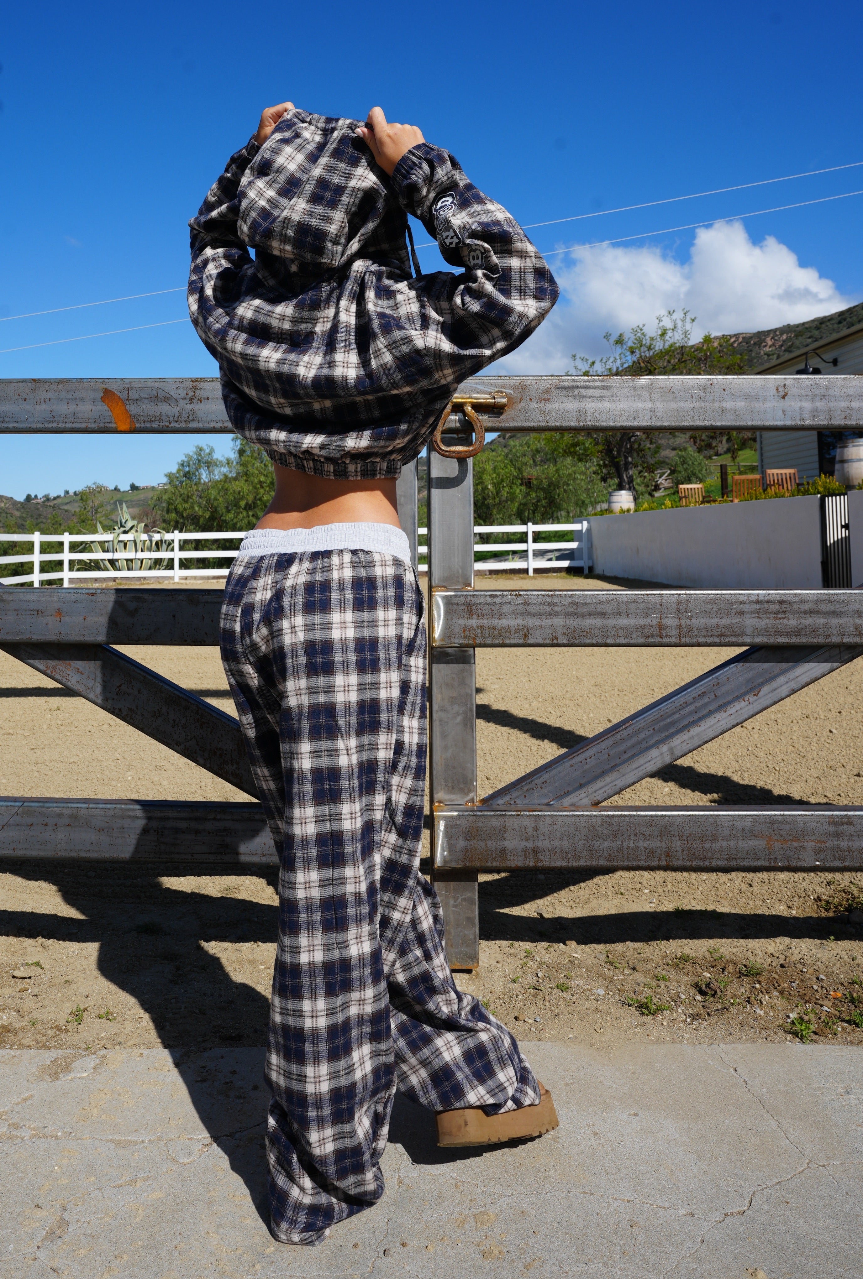 "PAISLEY" FLANNEL CROP ZIP