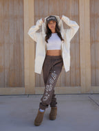 "PAISLEY" UNISEX SWEATPANTS in MUDDY