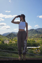 "PAISLEY" UNISEX SWEATPANTS in MUDDY