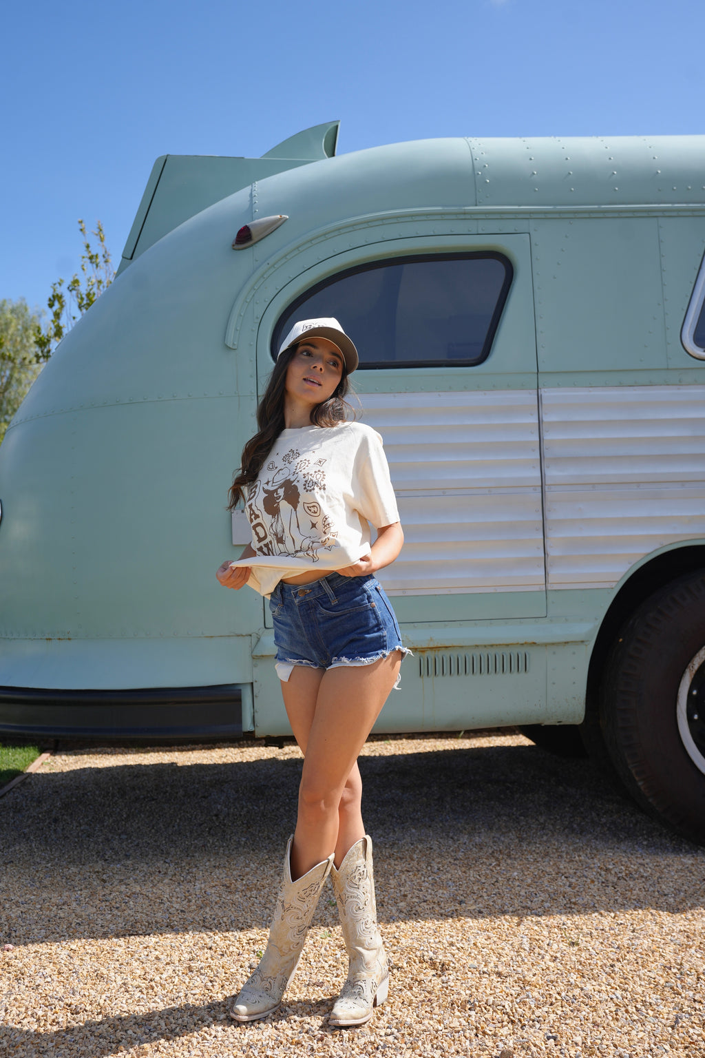 "PAISLEY" UNISEX TEE in BONE