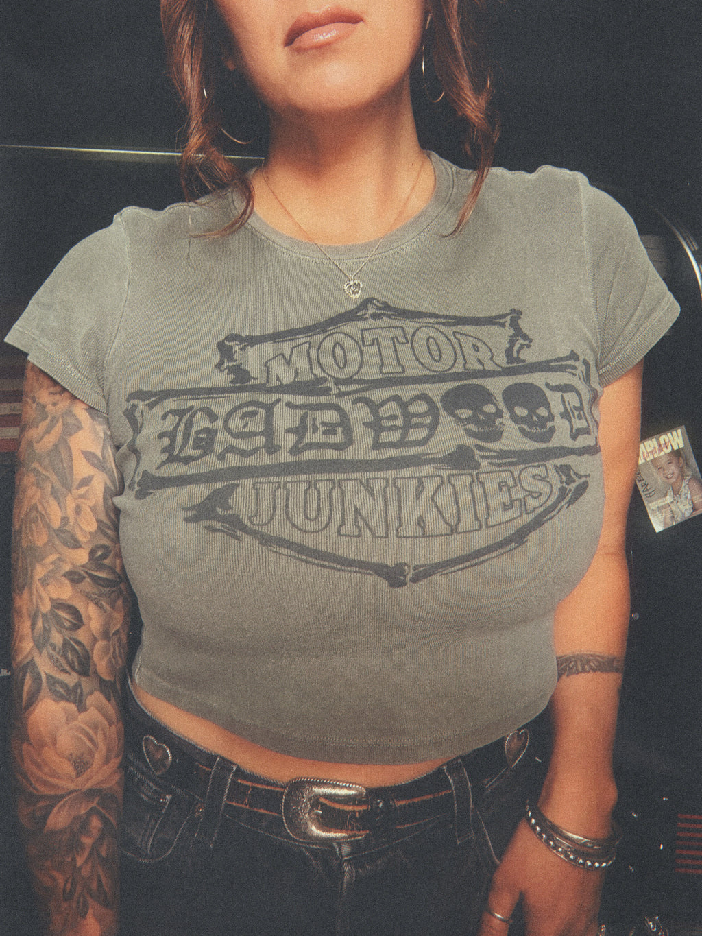 "MOTOR JUNKIES" BABY TEE