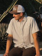 "RAWDAWGIN" Classic Trucker in BROWN/WHITE