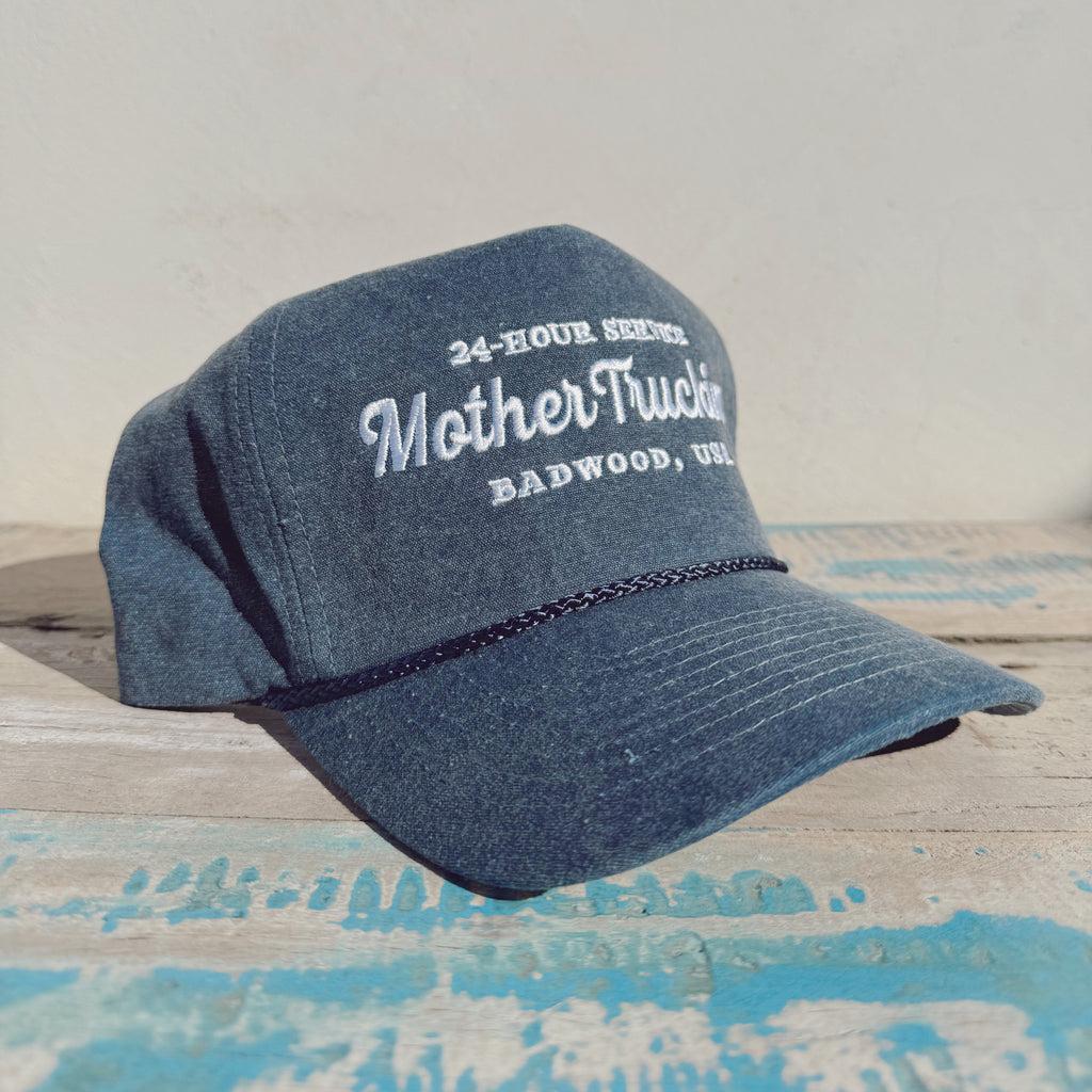 "MOTHERTRUCKING" ROPE TRUCKER in INDIGO