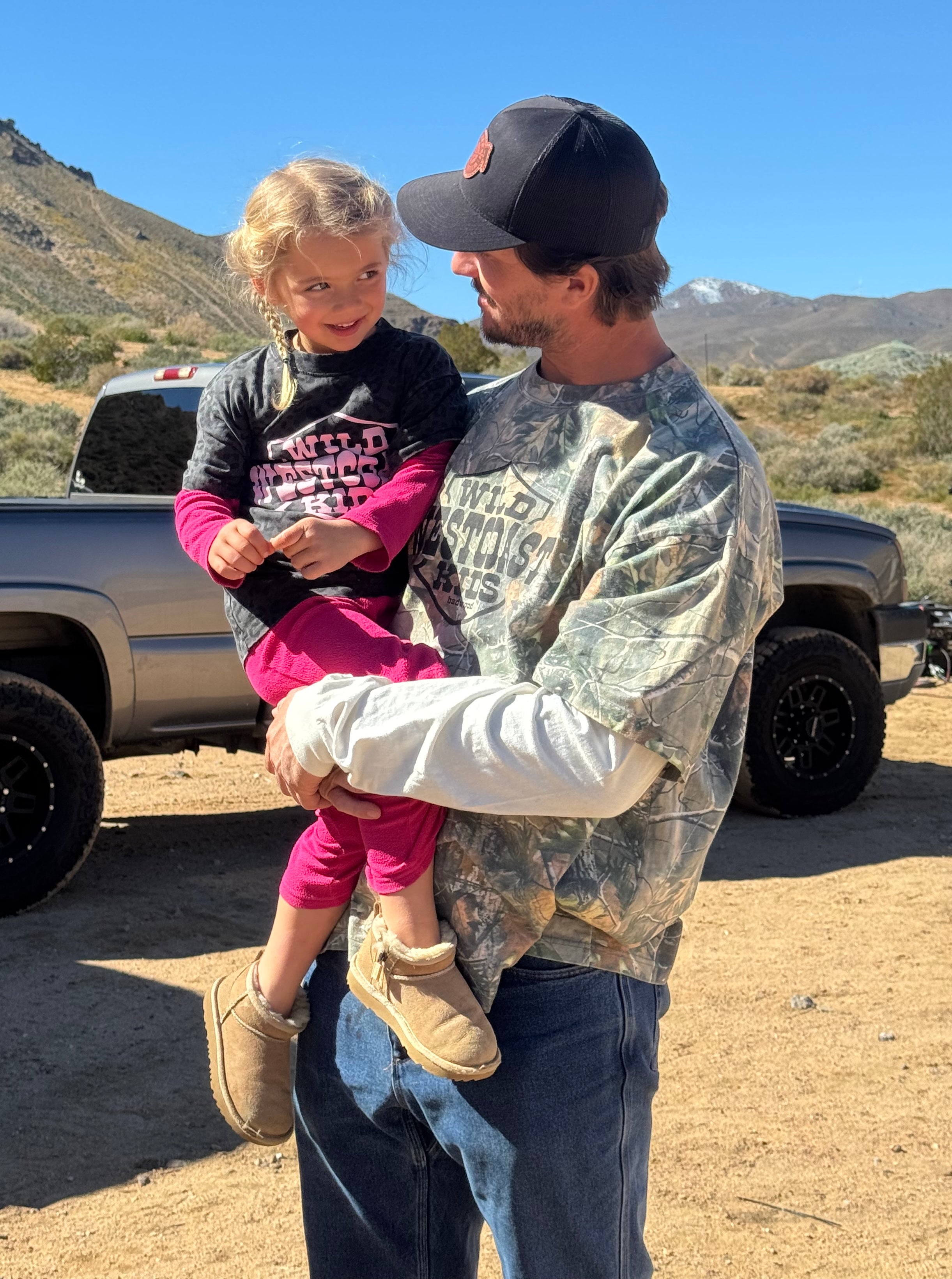 "WILD WEST COAST KIDS" Layered Long Sleeve in REAL TREE