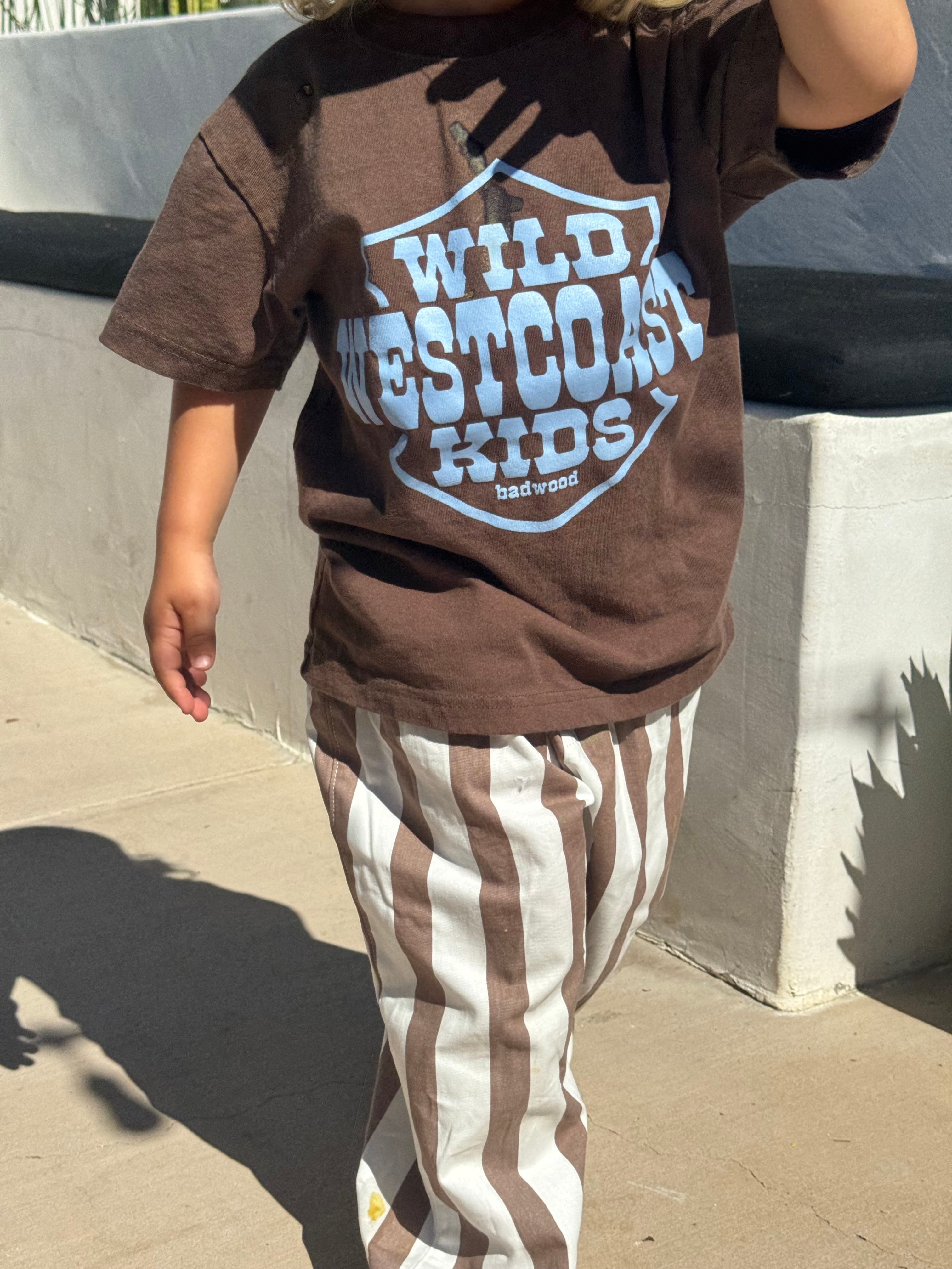 "WILD WEST COAST KIDS" Kids' Tee in BROWN