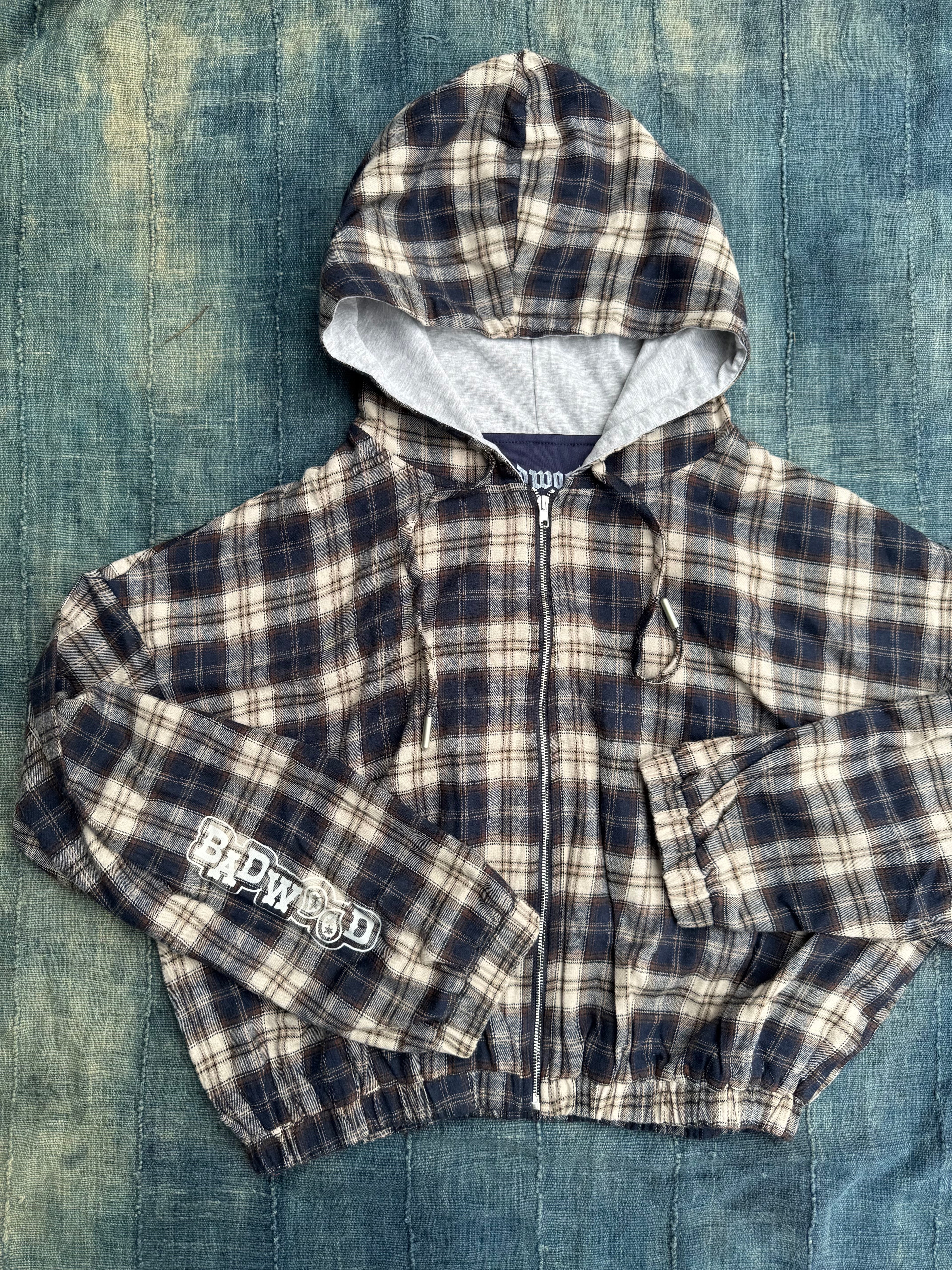 "PAISLEY" FLANNEL CROP ZIP