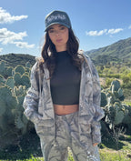 "PAISLEY" UNISEX ZIP HOODIE in REAL TREE