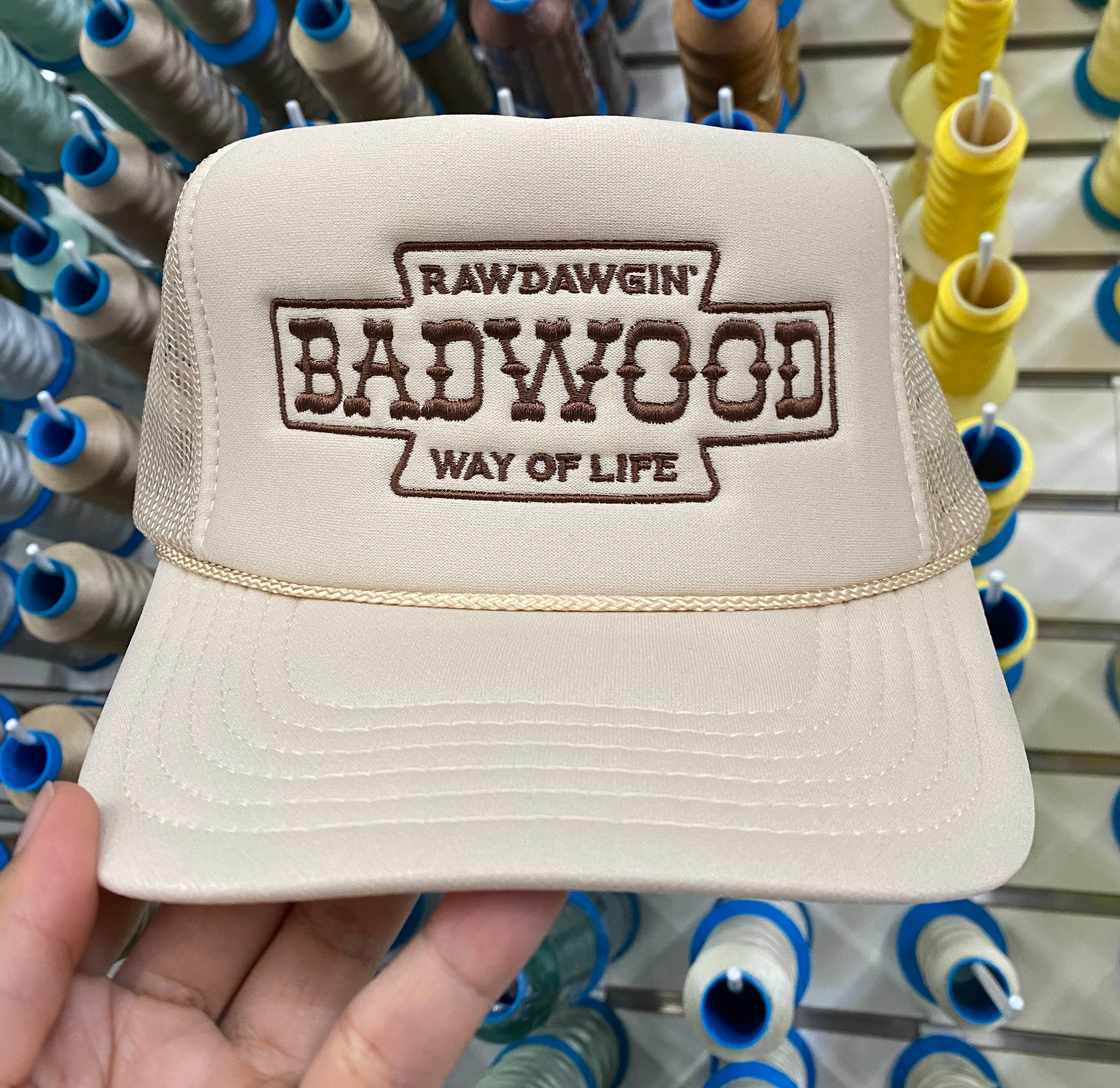 "RAWDAWGIN" Foam Trucker in TAN