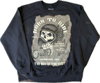"BORN TO RIDE" Crewneck in GASOLINE