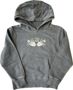 "BORN TO RIDE" Kids Hoodie in CONCRETE