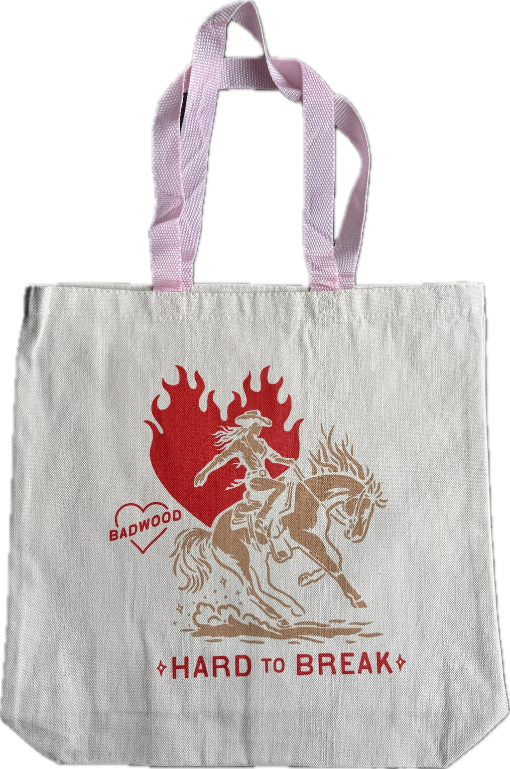 "HARD TO BREAK" TOTE BAG in PINK