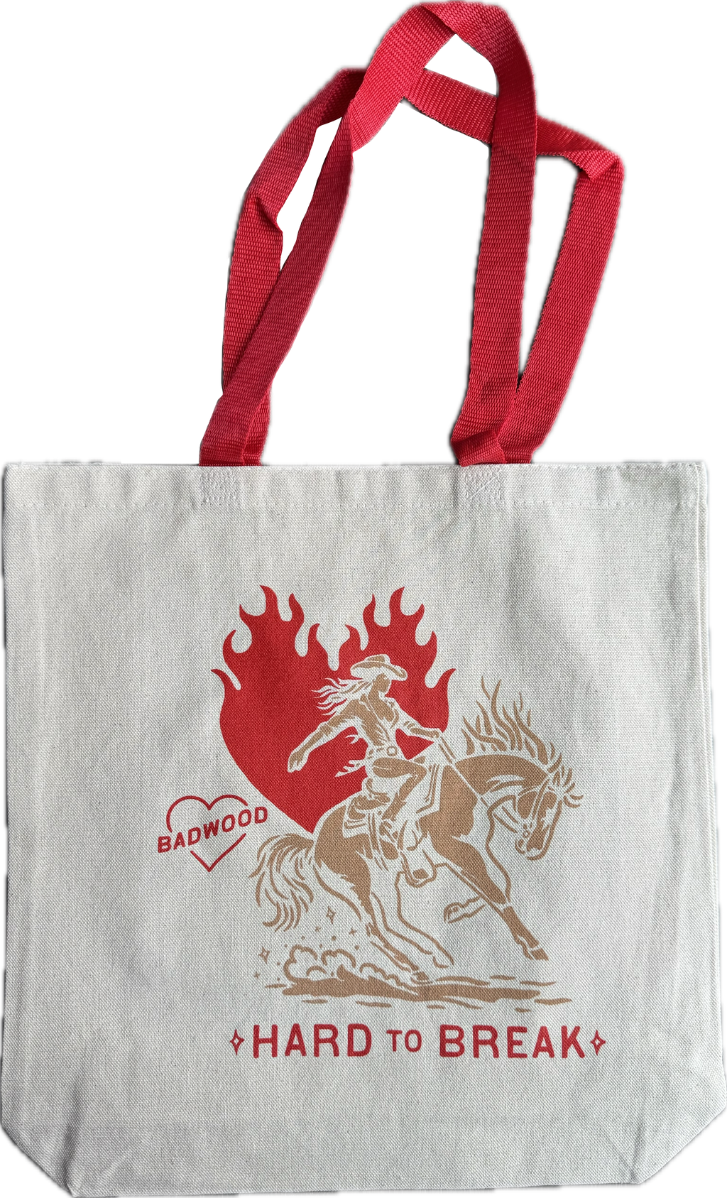 "HARD TO BREAK" TOTE BAG in RED