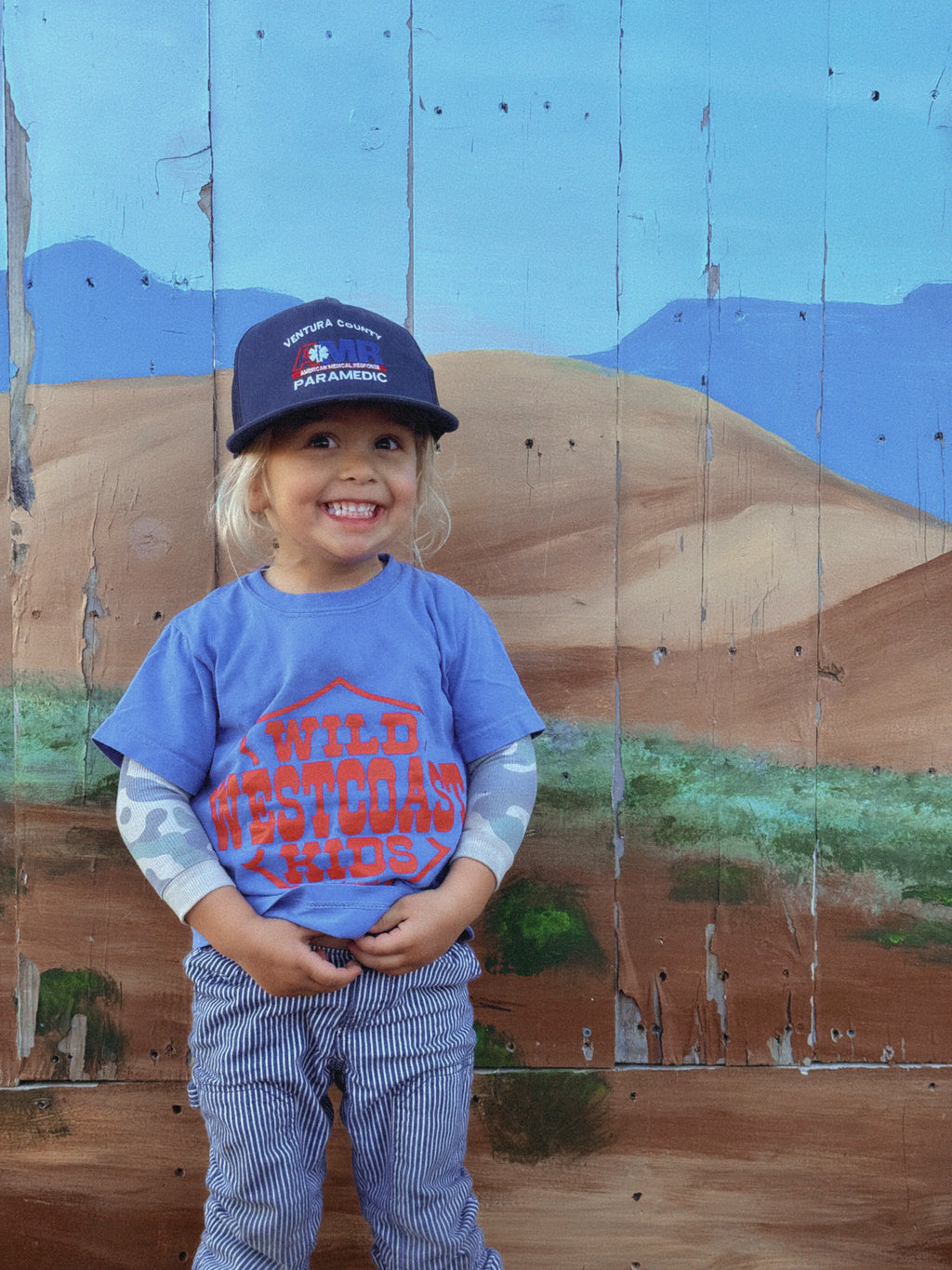 "WILD WEST COAST KIDS" Kids' Tee in BLUE