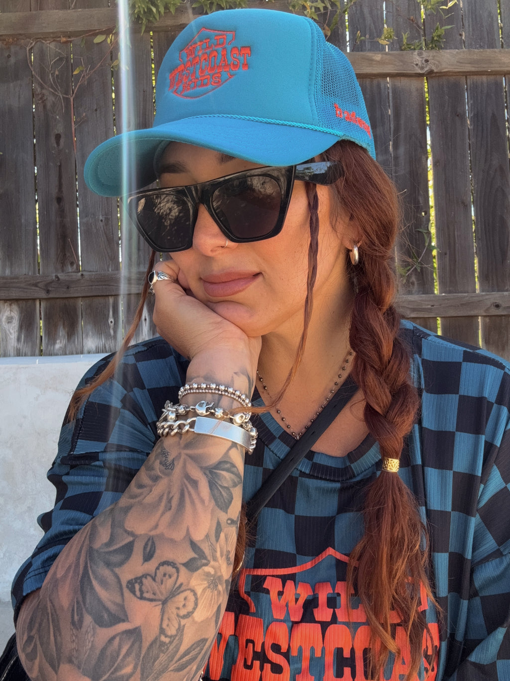 "WILD WEST COAST KIDS" Adult Trucker in TURQUOISE