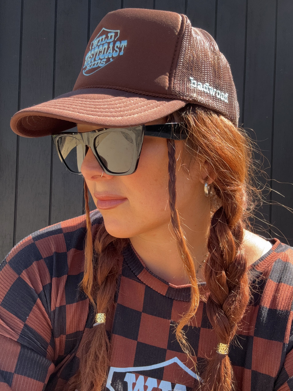 "WILD WEST COAST KIDS" Adult Trucker in BROWN