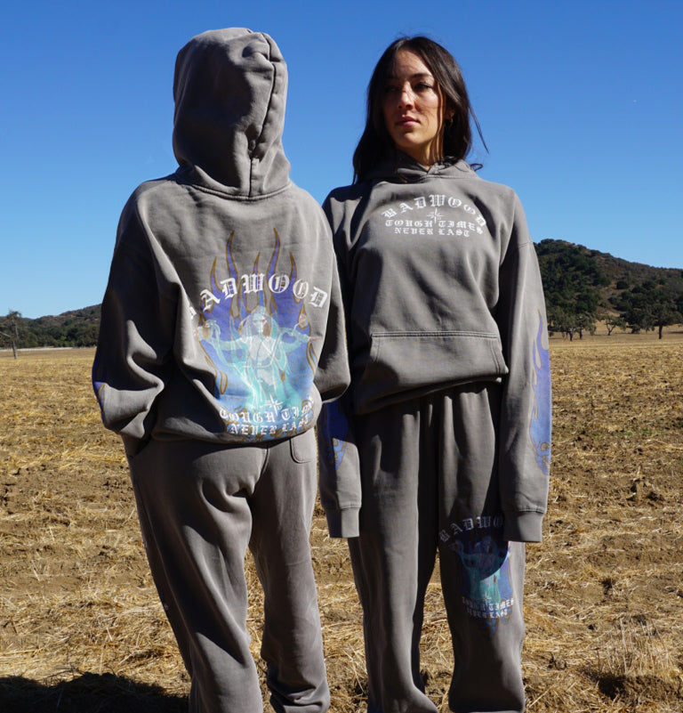 "TOUGH TIMES" Hoodie in BURNOUT