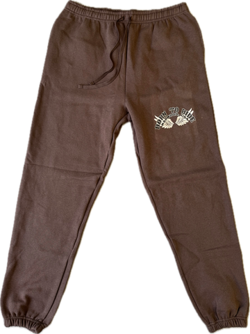 "BORN TO RIDE" Sweatpants in DIRT