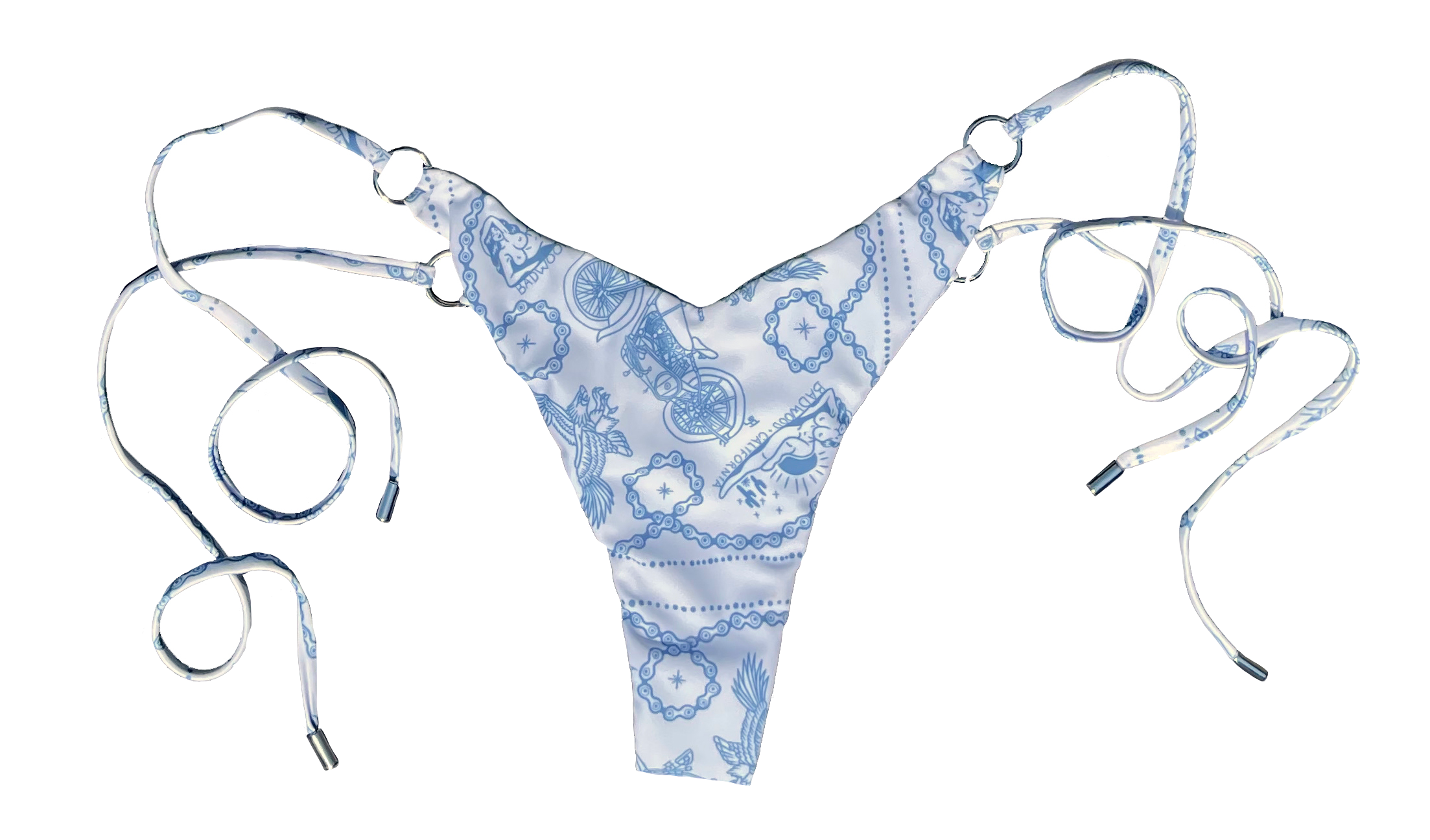 "CALIFORNIA" Bikini Bottom in SILVER STRAND - 50% OFF